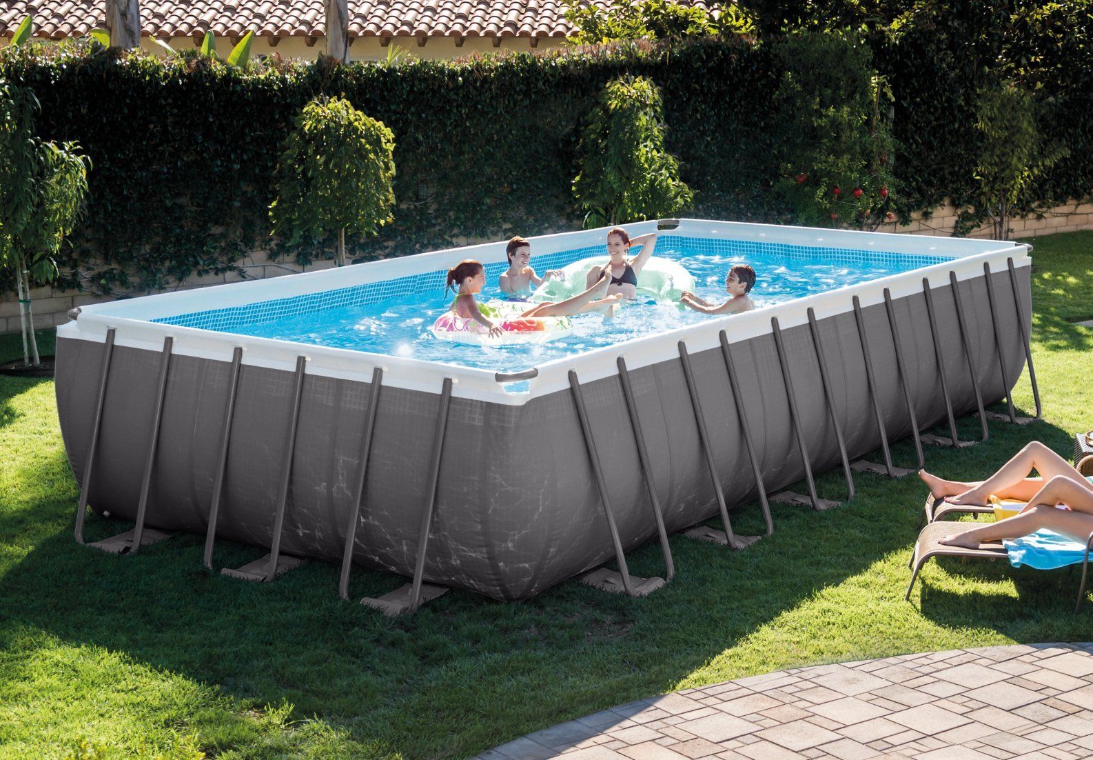 Dettagli Su Piscina Fuori Terra Intex 26364 Rettangolare Xtr 2019 Cm 732 X 366 X 132 Rotex